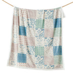 Patchwork Paisley Sherpa Throw