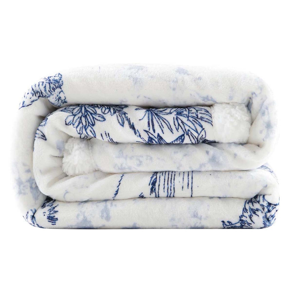 Blue Farm Life Sherpa Throw