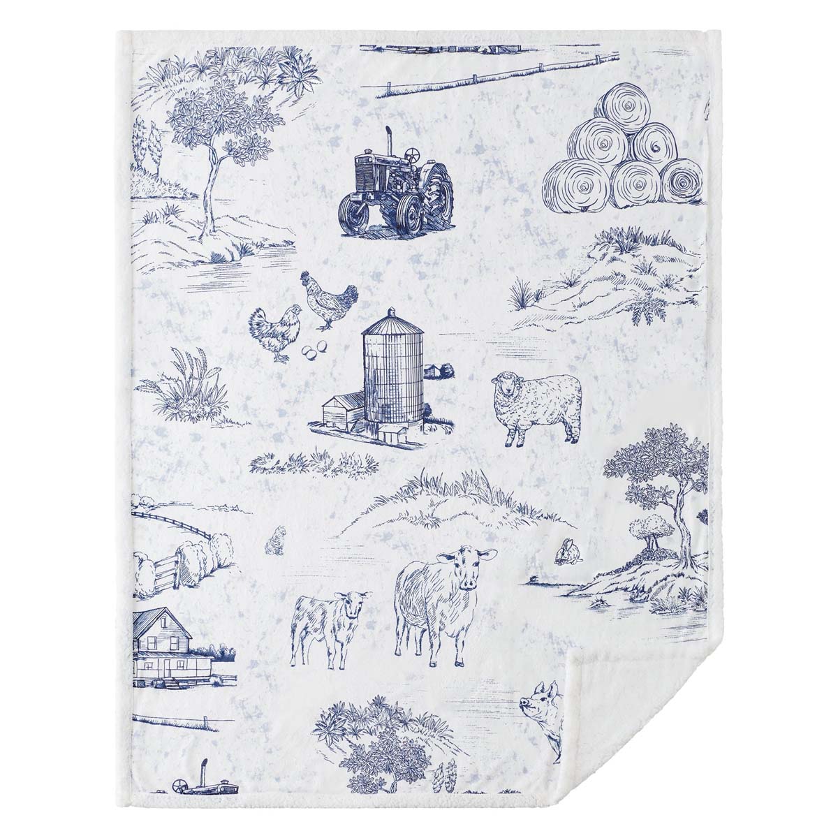Blue Farm Life Sherpa Throw