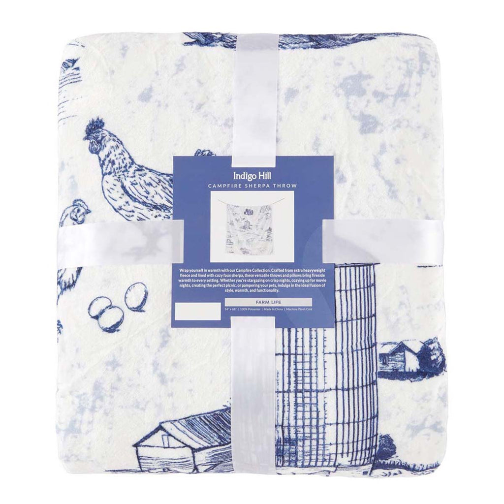 Blue Farm Life Sherpa Throw