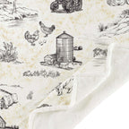 Brown Farm Life Sherpa Throw