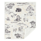 Brown Farm Life Sherpa Throw
