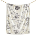 Brown Farm Life Sherpa Throw