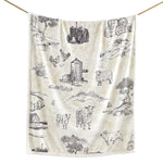 Brown Farm Life Sherpa Throw