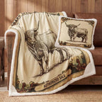 Highland Cow Sherpa Pillow