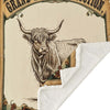 Highland Cow Sherpa Throw