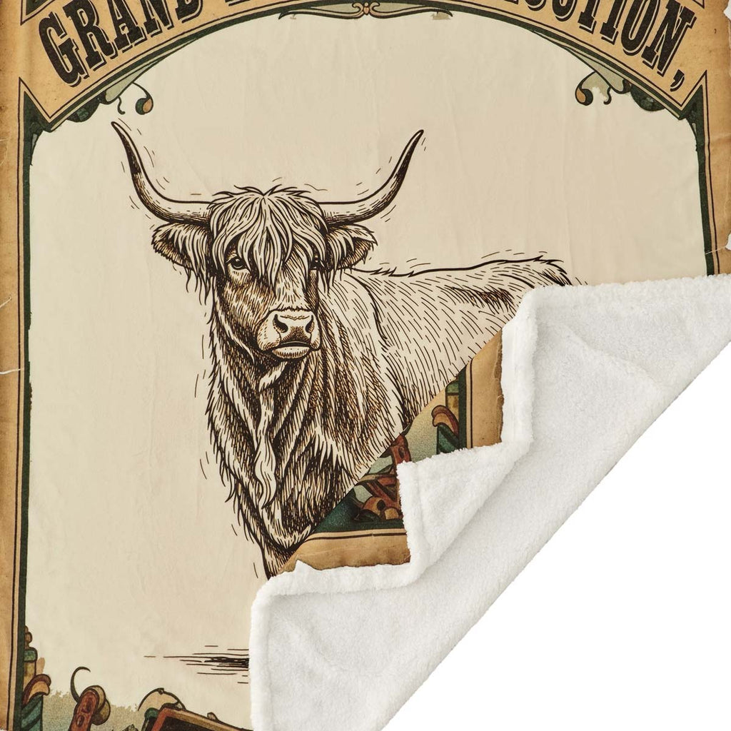 Highland Cow Sherpa Throw