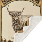 Highland Cow Sherpa Throw
