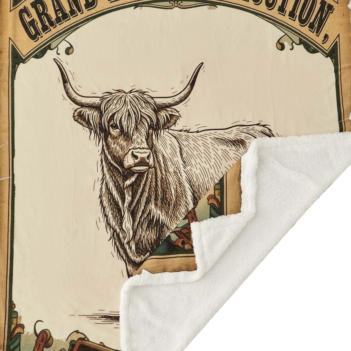 Highland Cow Sherpa Throw
