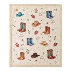 Boots & Hats Sherpa Throw
