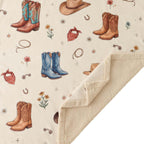 Boots & Hats Sherpa Throw