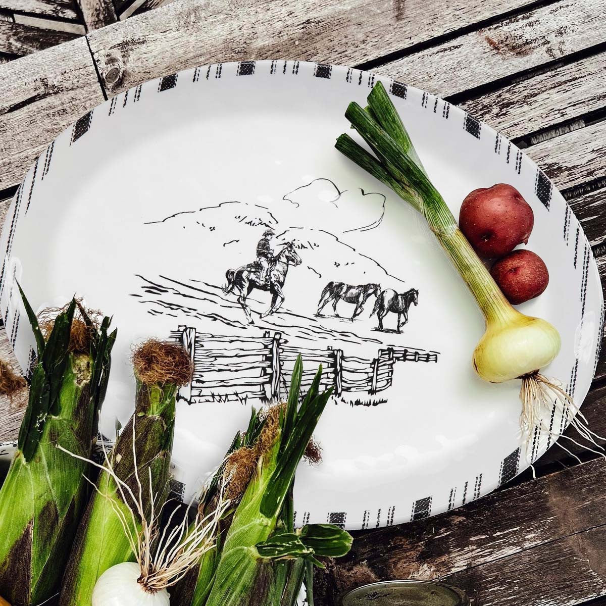 Rustic Ranch Serving Platter