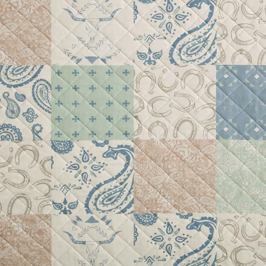 Patchwork Paisley Quilt Set - Twin
