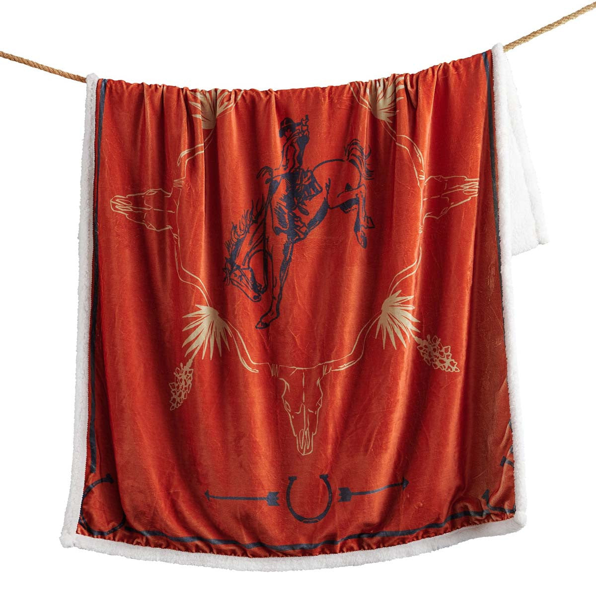 Marfa Campfire Throw & Bucking Bronco Pillows Set (3pc)