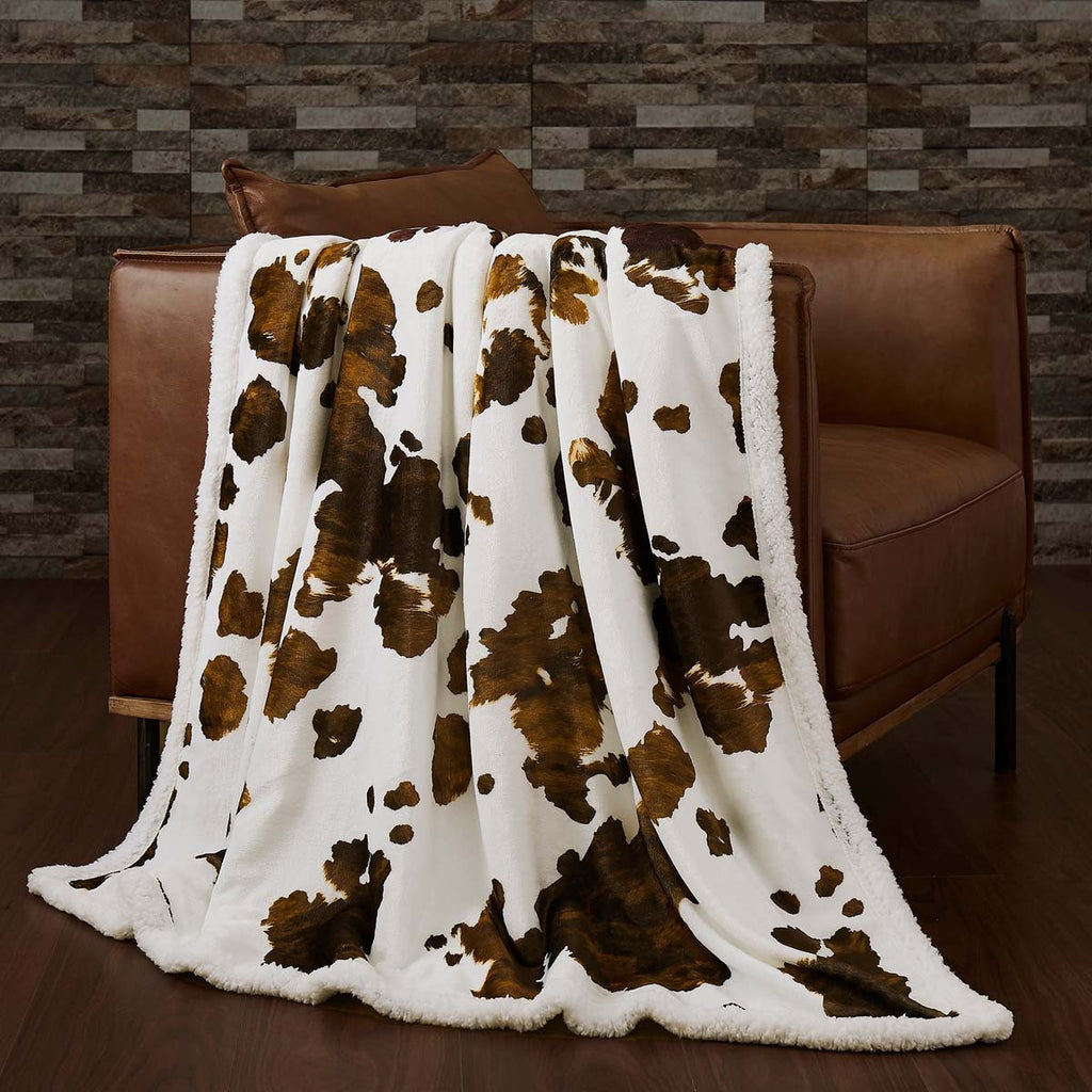 Elsa Chocolate & White Pillow & Throw Set (3pc)