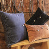 Silver Stud Western Pillow - Gray