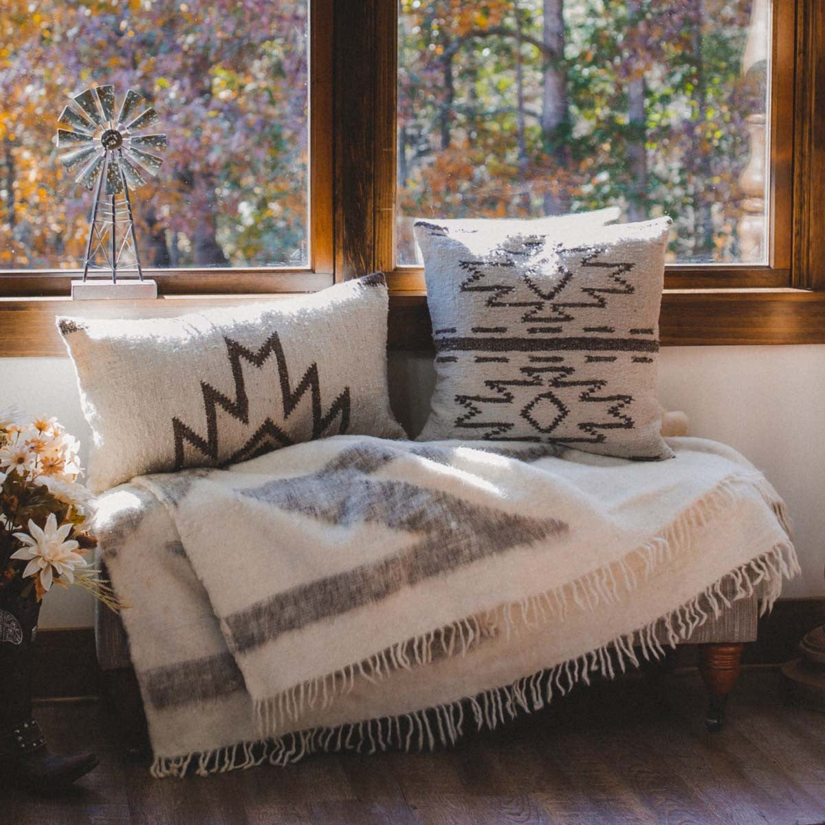 Diagonal Fire Woven Lumbar Pillow - OUT OF STOCK UNTIL 06/19/2026