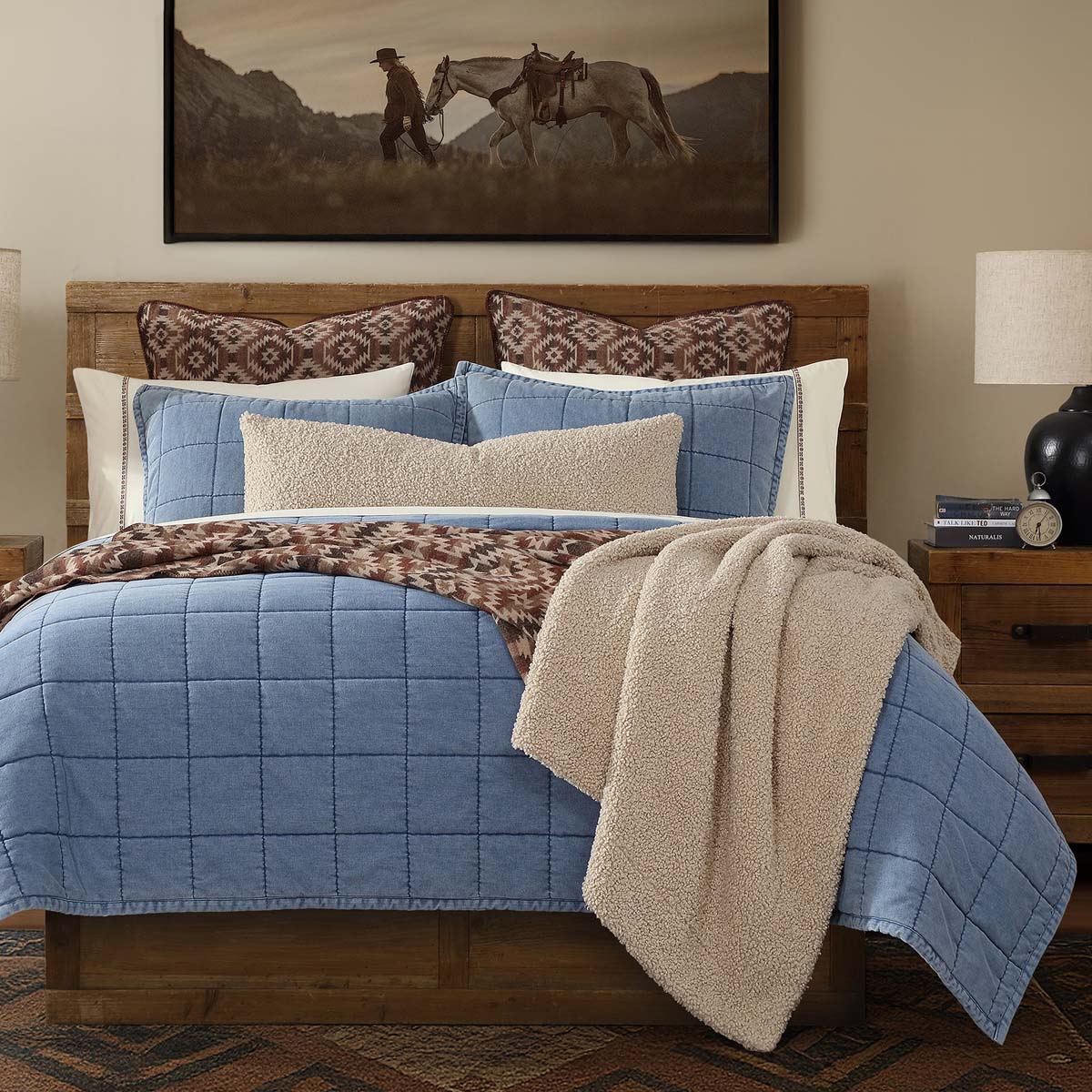 Stonewashed Denim Quilt Bedding Collection