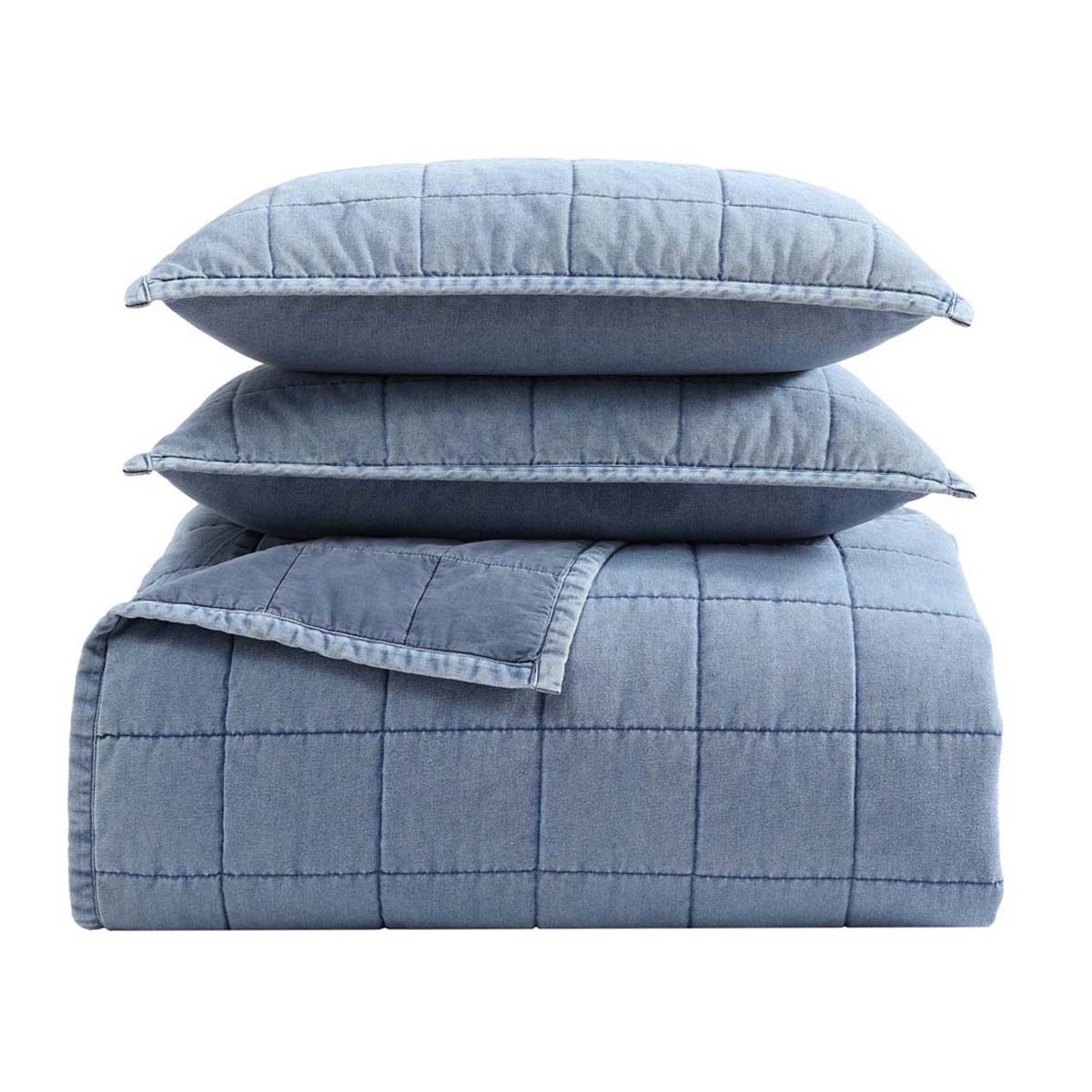 Stonewashed Denim Quilt Bedding Collection