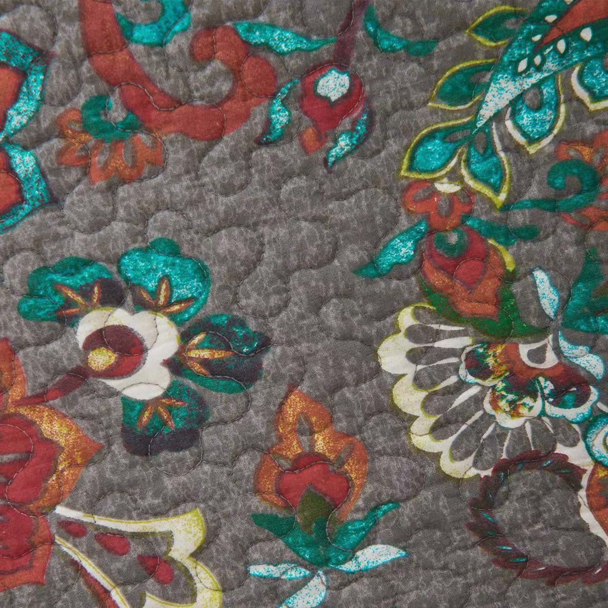 Floral Paisley Reversible Teal Quilt Bed Set - Full/Queen - OUT OF STOCK UNTIL 06/23/2026