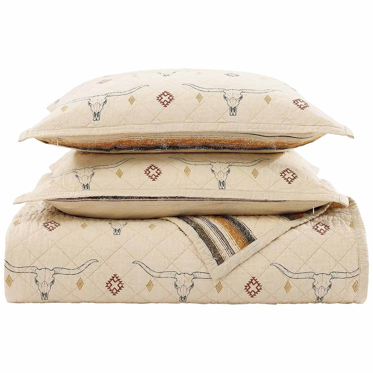 Southwest Longhorns Quilt Bedding Collection