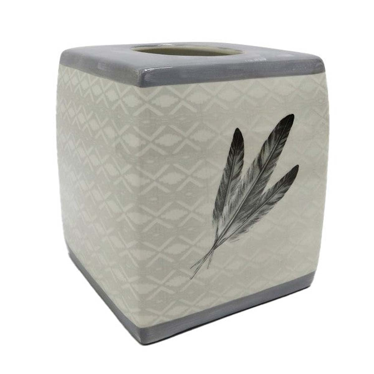 Feathered Elegance Tissue Box Holder