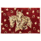 Patchwork Bandana Strumming Cowboy Jacquard Bath & Kitchen Rug