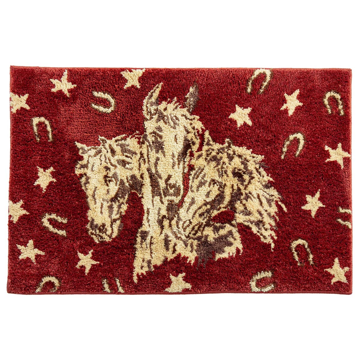Patchwork Bandana Strumming Cowboy Jacquard Bath & Kitchen Rug