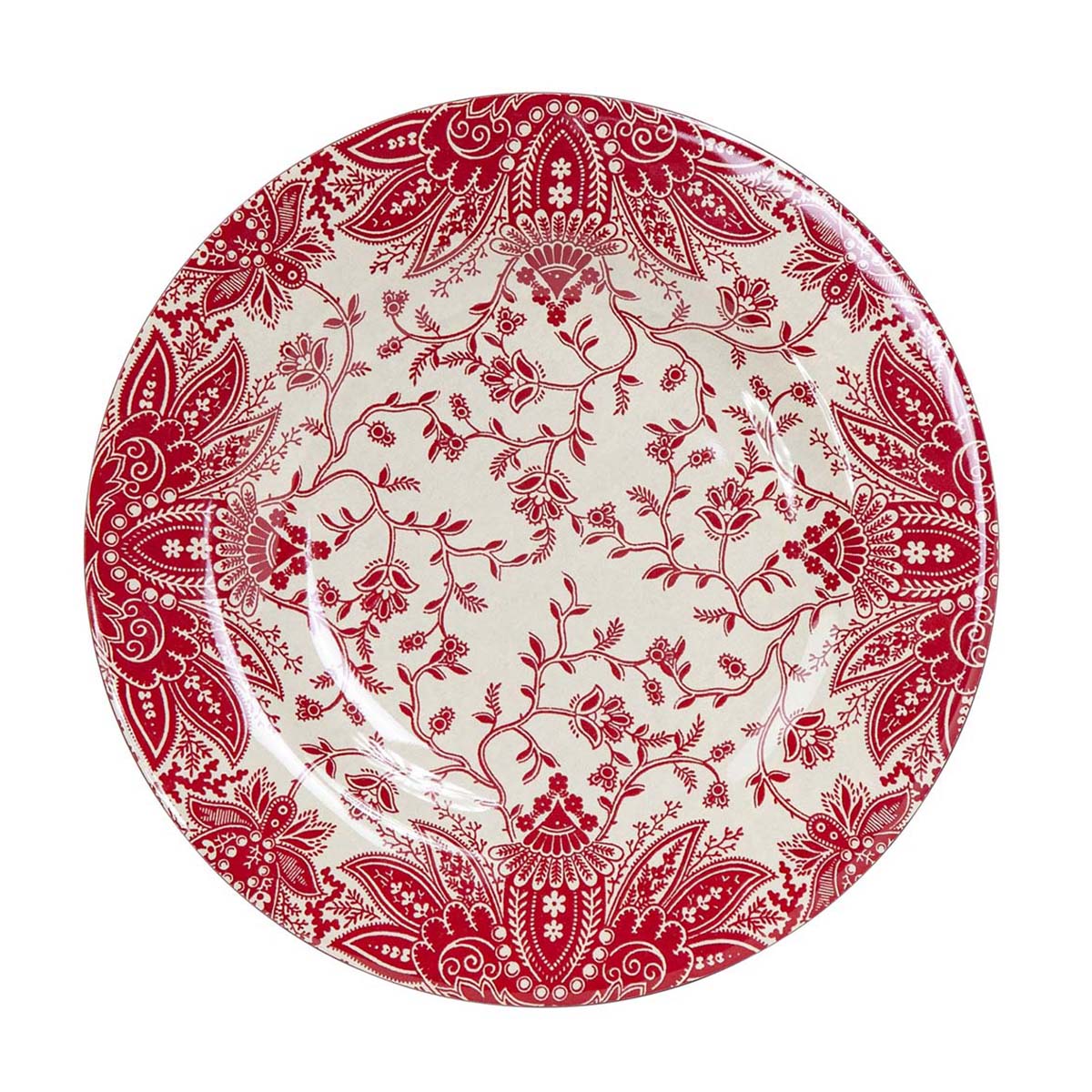Patchwork Bandana Floral Vine Salad Plates - Set of 4