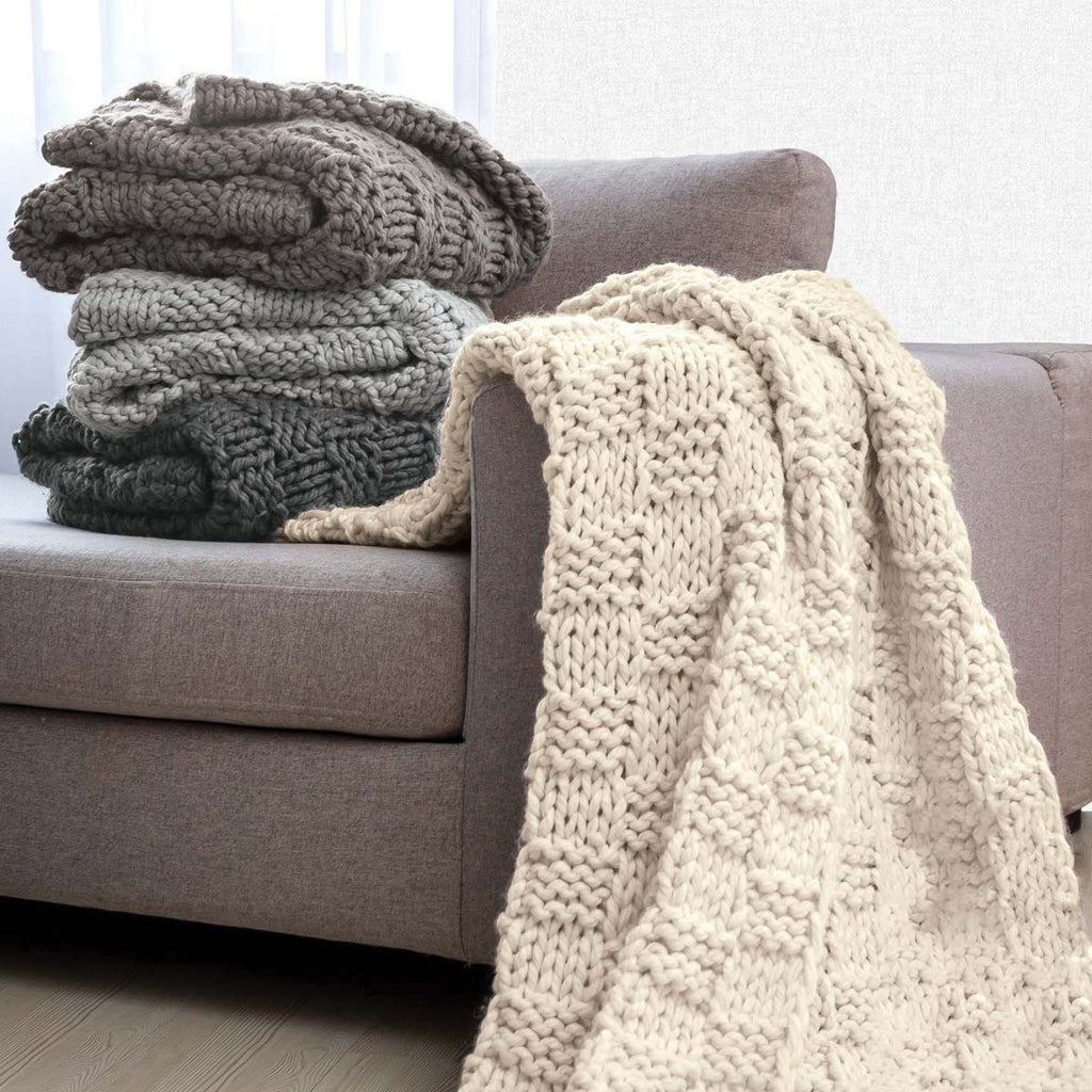 Cable Knit Euro Cozy Throw - OUT OF STOCK UNTIL 07/28/2026