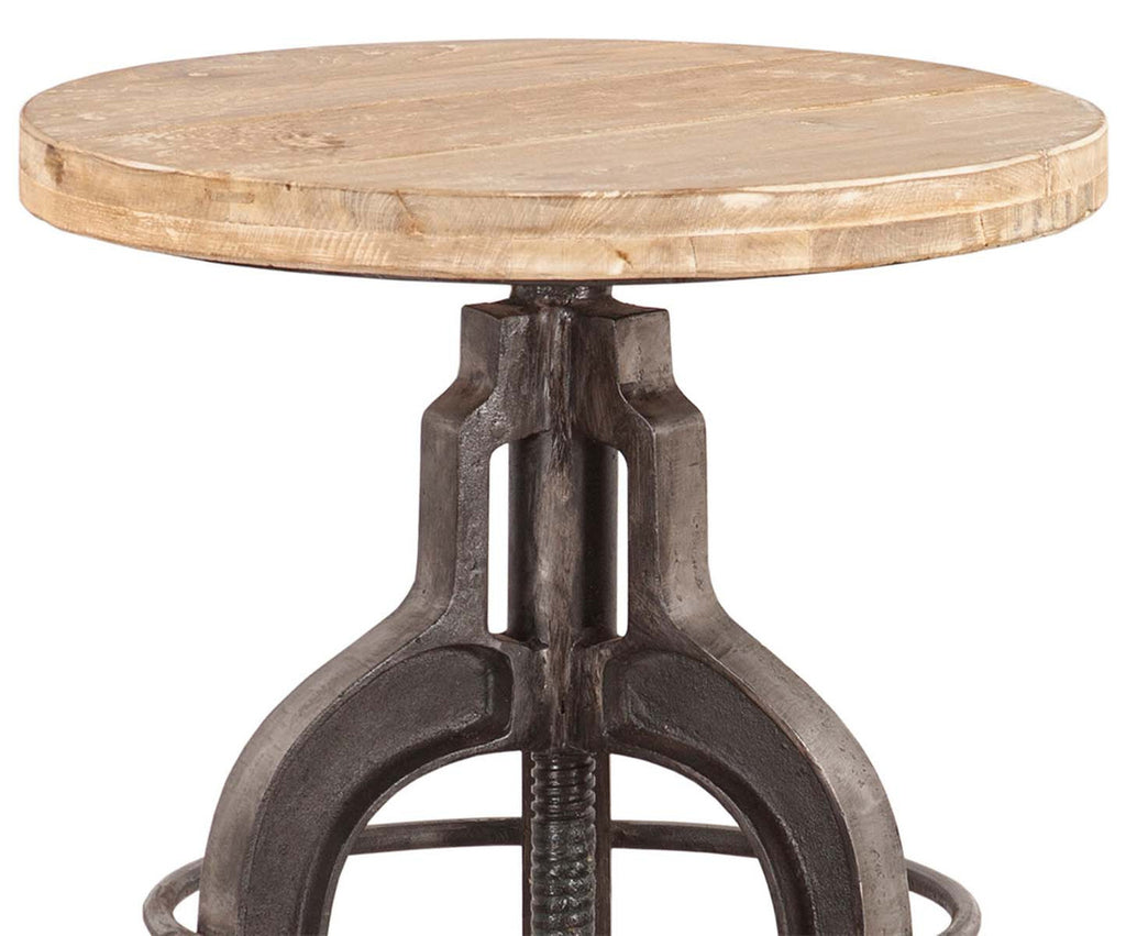 Urban Warehouse Adjustable Stool - Oiled Teak