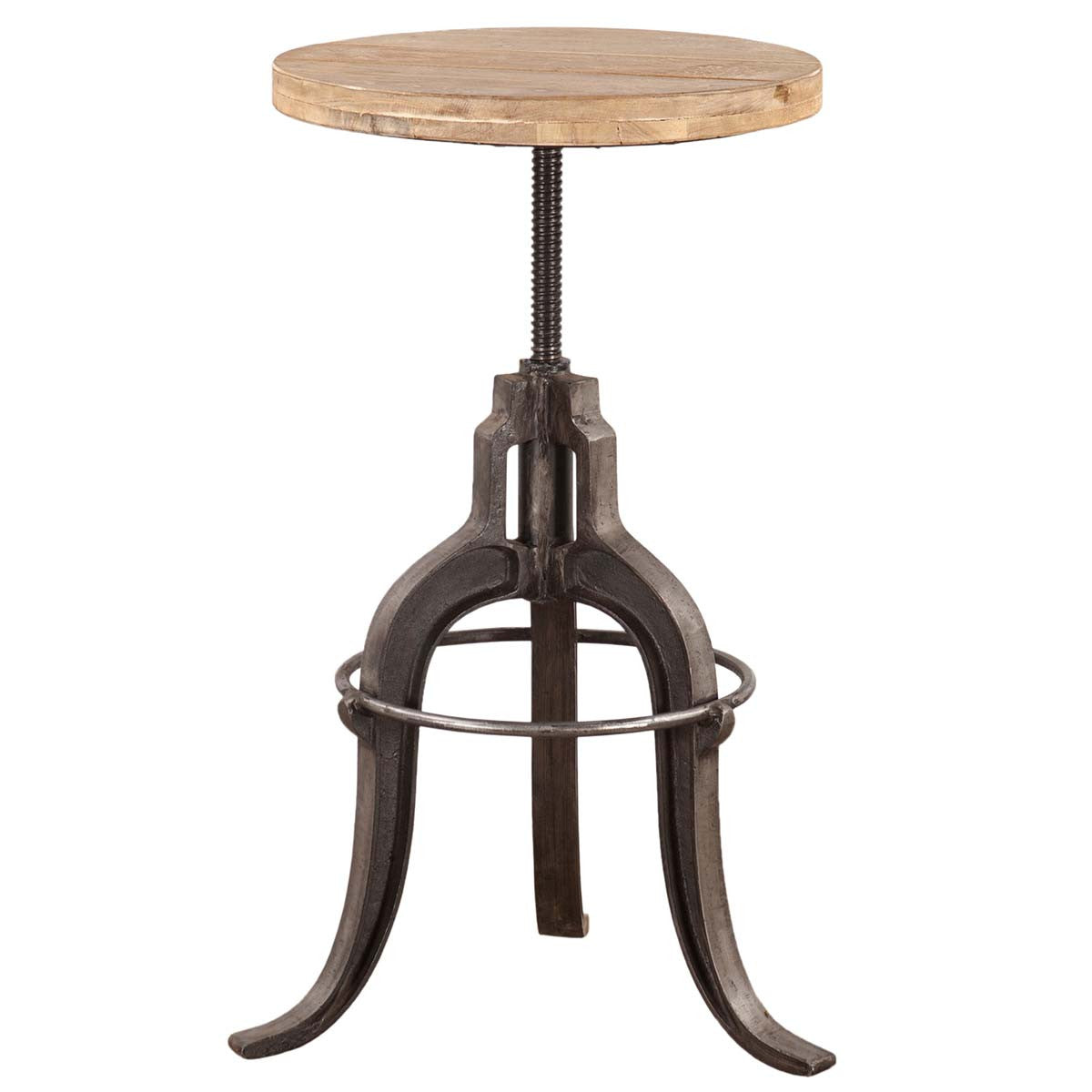 Urban Warehouse Adjustable Stool - Oiled Teak