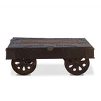Industrial Chic Rolling Coffee Table