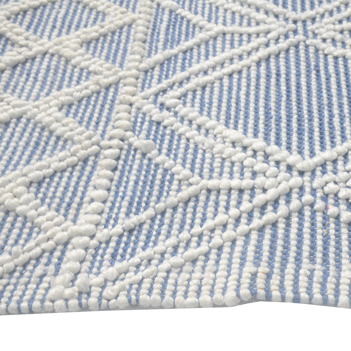 Blue Interlaced Diamonds Rug Collection