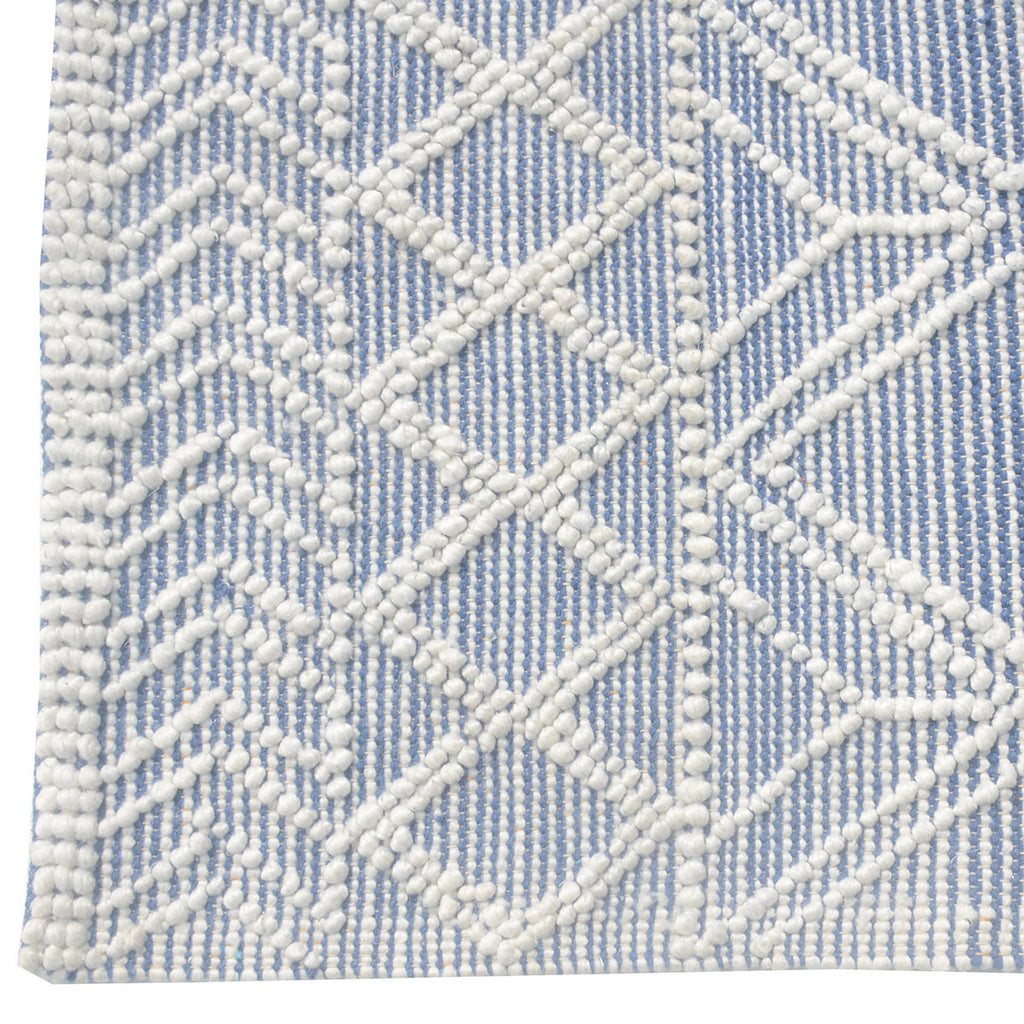 Blue Interlaced Diamonds Rug - 9 x 13