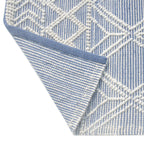 Blue Interlaced Diamonds Rug - 9 x 13