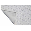 White Rhombus Rug - 8 x 10