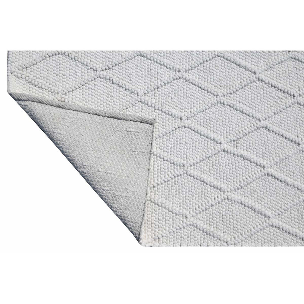 White Rhombus Rug - 8 x 10