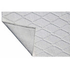 White Rhombus Rug - 8 x 10