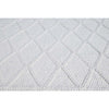 White Rhombus Rug - 8 x 10