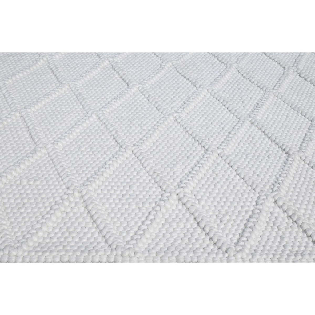 White Rhombus Rug - 8 x 10