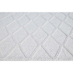 White Rhombus Rug - 8 x 10
