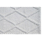 White Rhombus Rug - 8 x 10