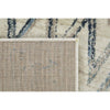 Ivory & Blue Chevron Rug - 3 x 5