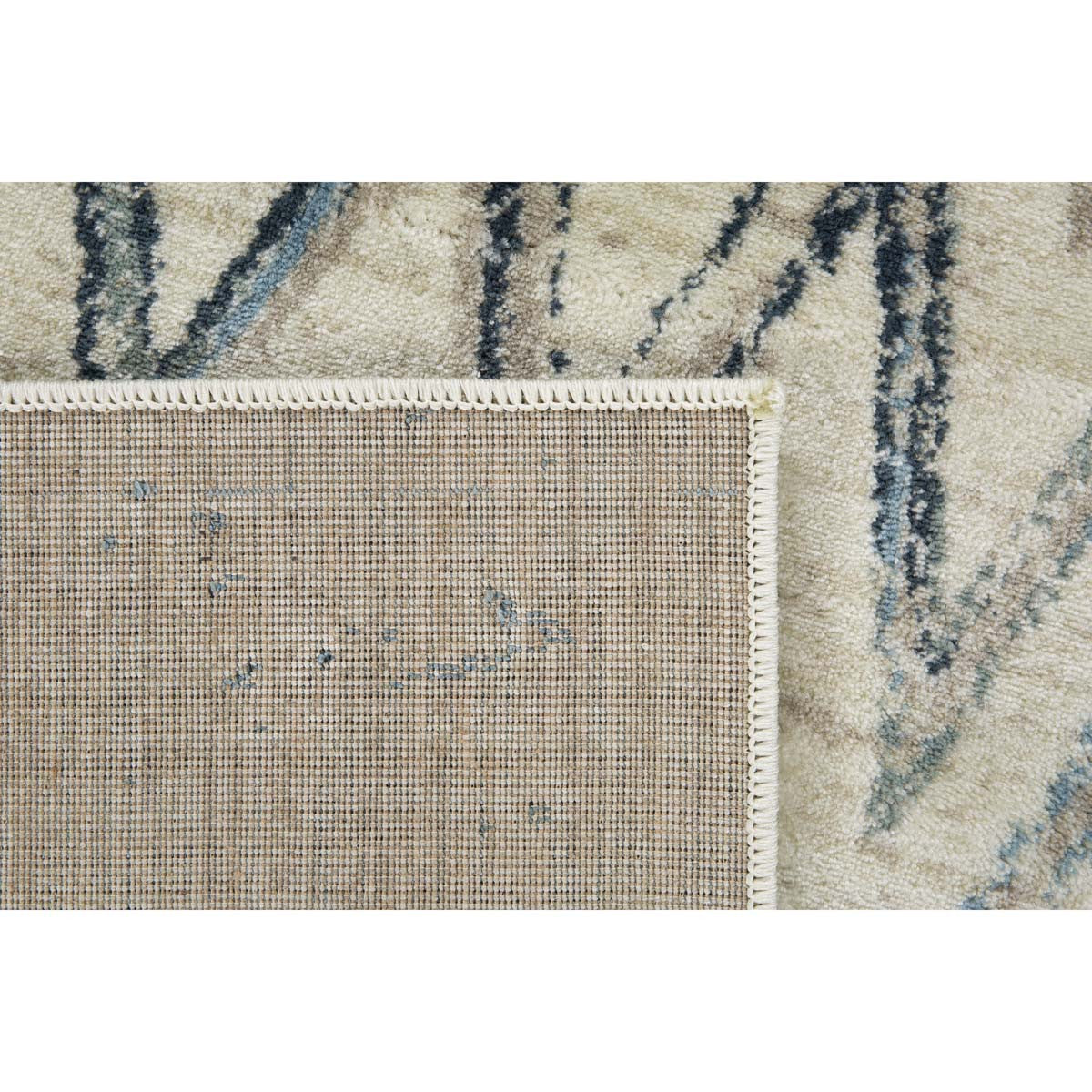 Ivory & Blue Chevron Rug Collection