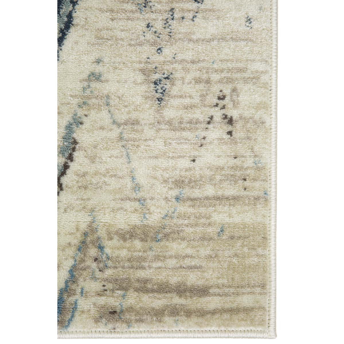 Ivory & Blue Chevron Rug Collection