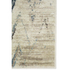 Ivory & Blue Chevron Rug - 5 x 8