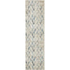 Ivory & Blue Chevron Rug - 5 x 8