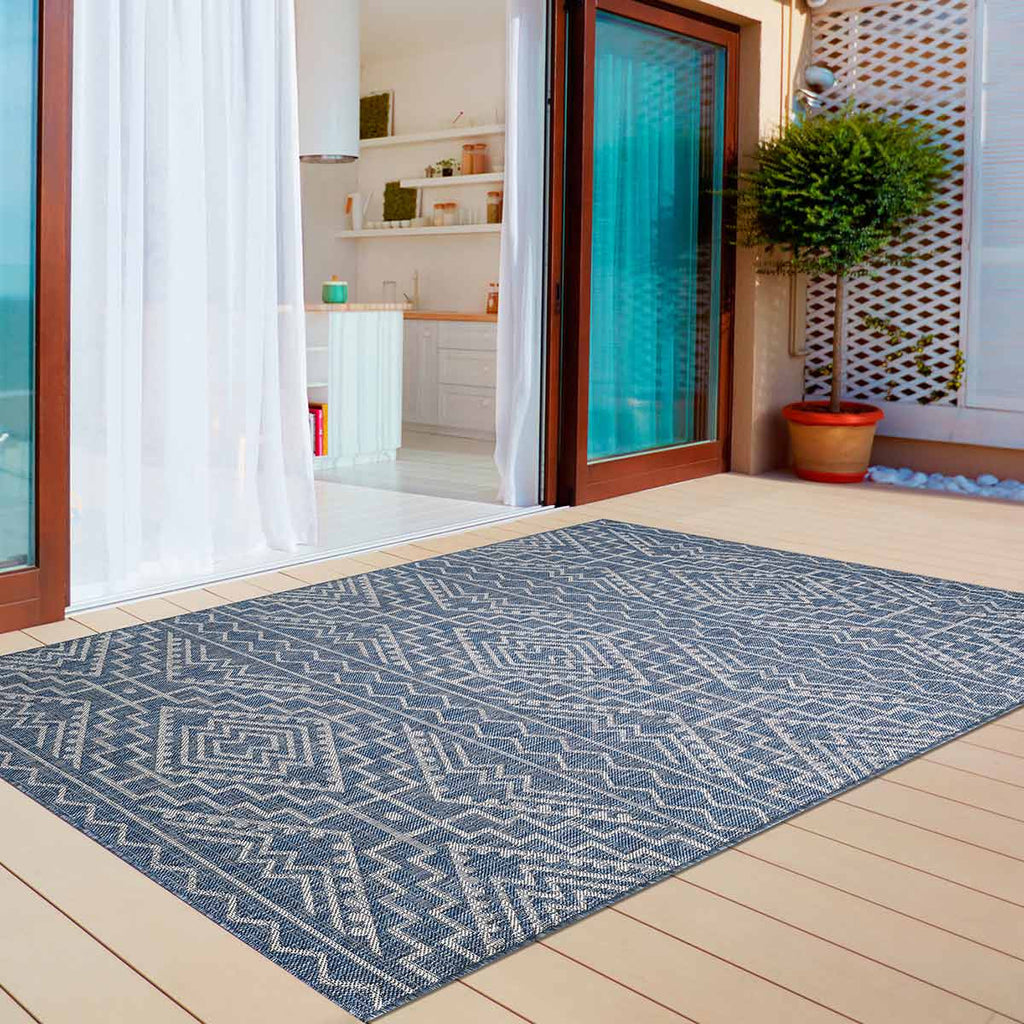 Chandler Blue Indoor/Outdoor Rug - 5 x 8 - OUT OF STOCK UNTIL 09/01/2026