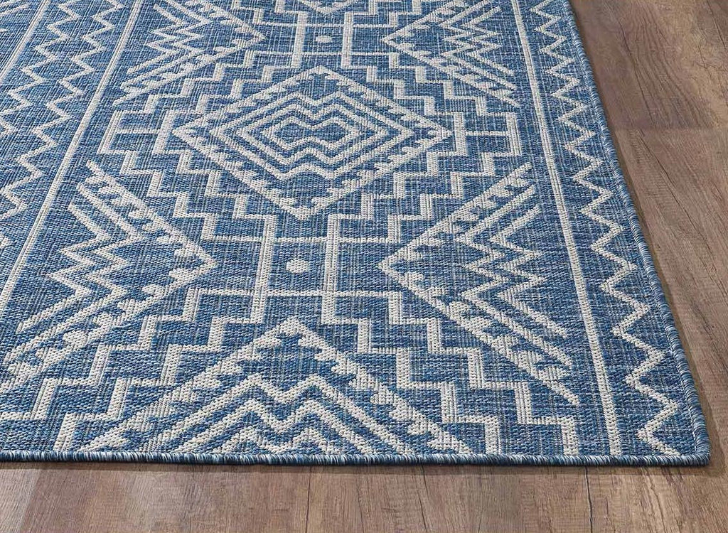 Chandler Blue Indoor/Outdoor Rug - 5 x 8 - OUT OF STOCK UNTIL 09/01/2026